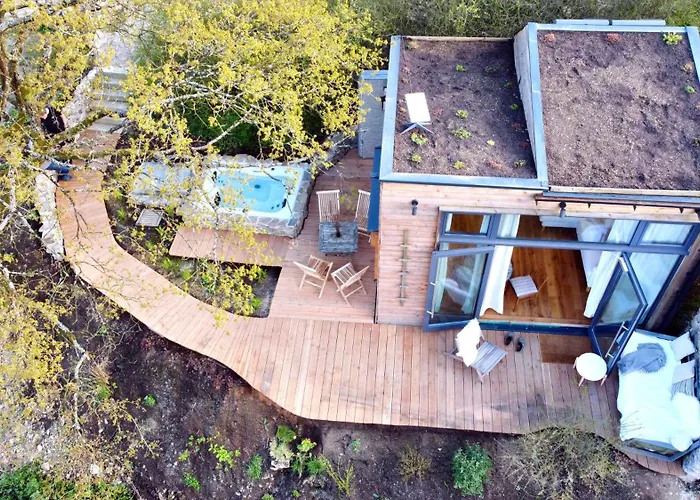 Hébergement de vacances Tinyhouse Minimalus Iii Mit Whirlpool Im Gruenen